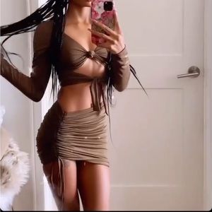 Oh polly olive green 2 piece set